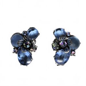 Lovely Vintage Selro Earrings in Blue